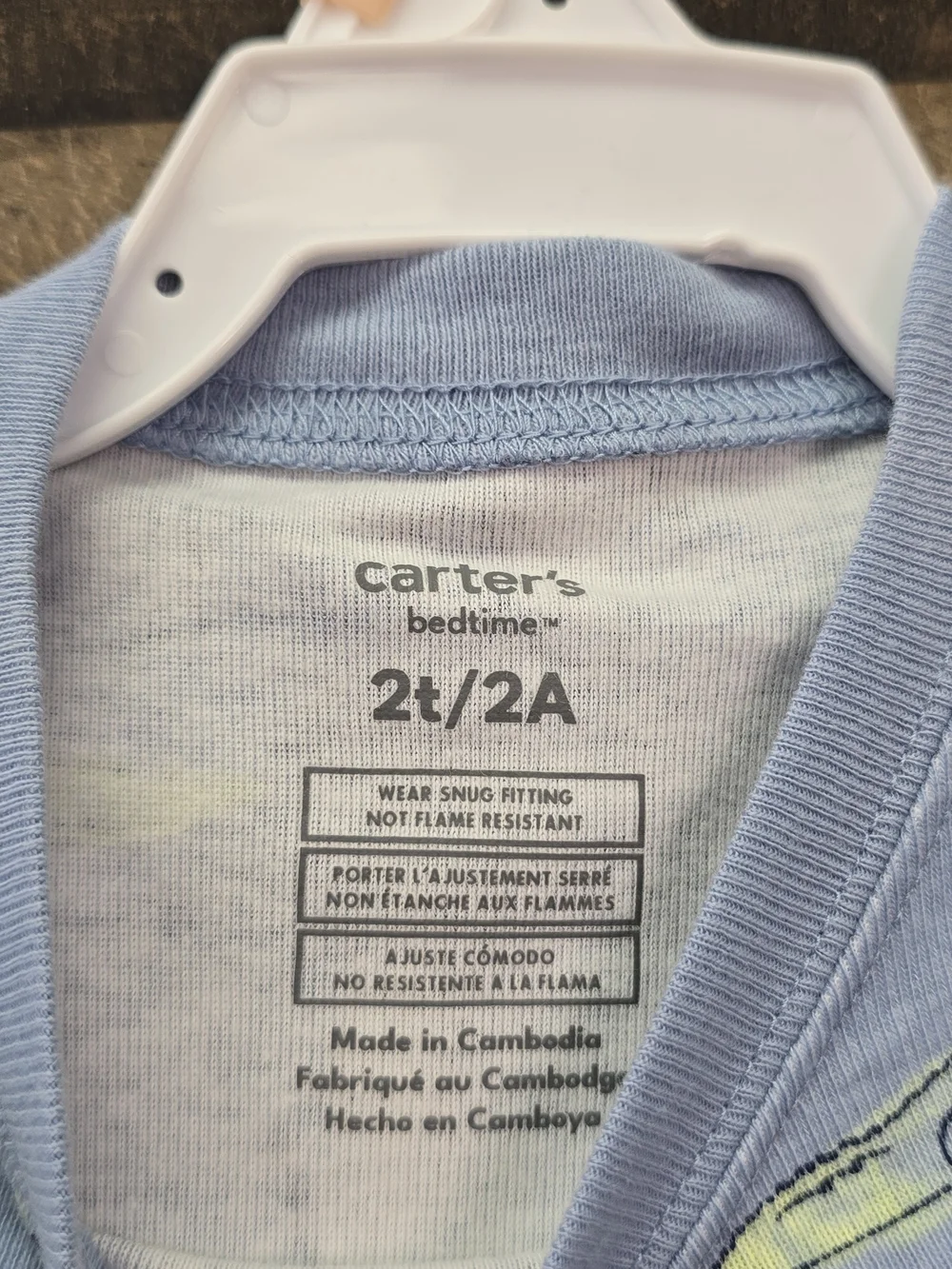 Carter's Light Green & Blue Alligator Pajama Set 4pcs 2T